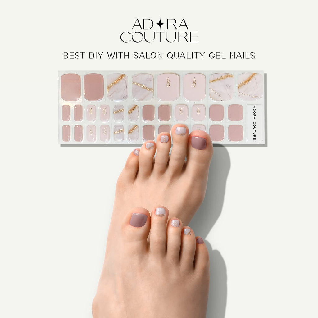 Adora Couture Semi-Cured Gel Nail Strips – 32 Pcs, Salon-Quality at Home