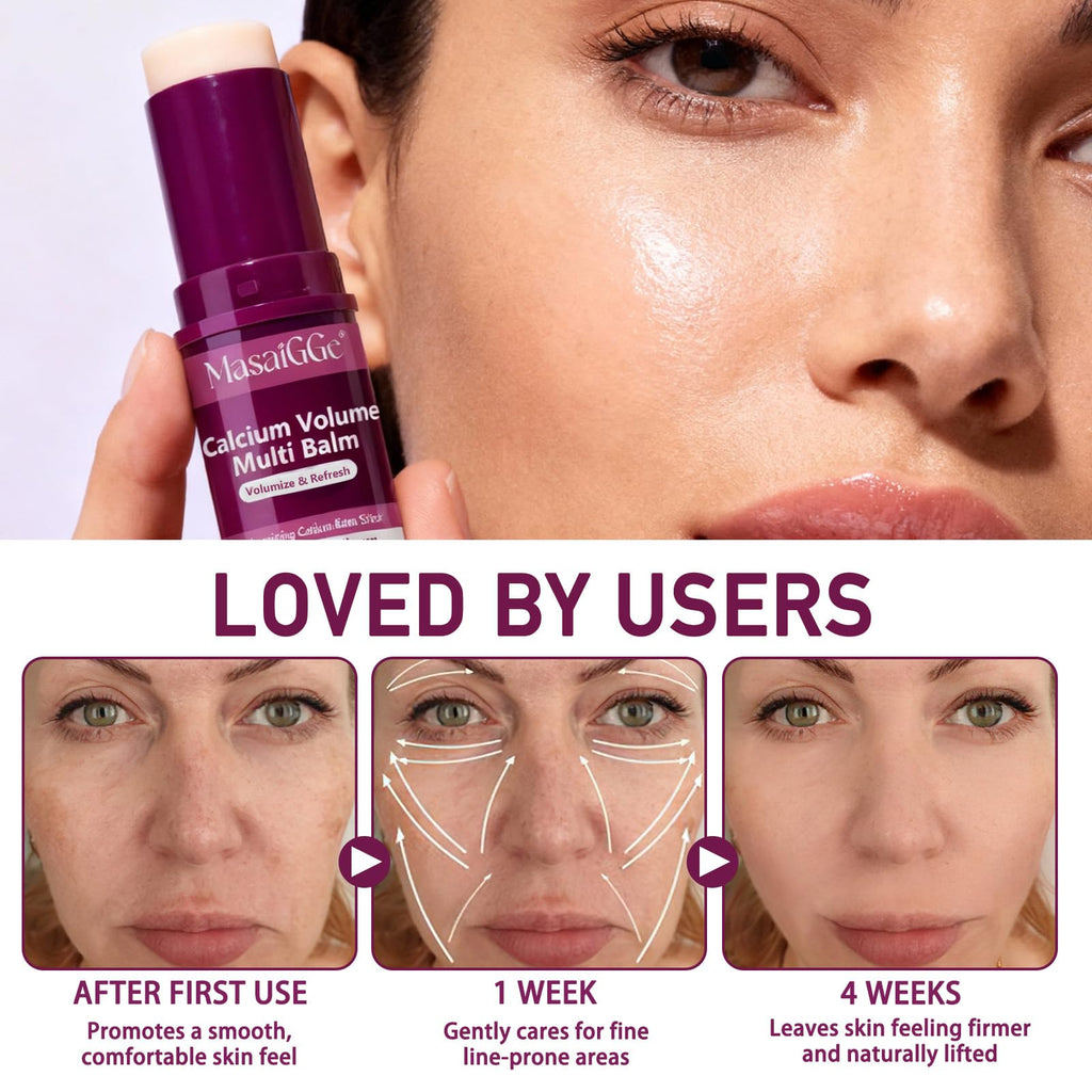ADSBJUX Calcium Multi Balm Stick 2-Pack | Hydrating, Firming & Collagen-Enhanced Balm for Face, Eyes & Neck