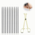 ADULLPONY 18G Ear Nose Piercing Needles Kit – 30 Sterile Hollow Needles with Forceps Clamp