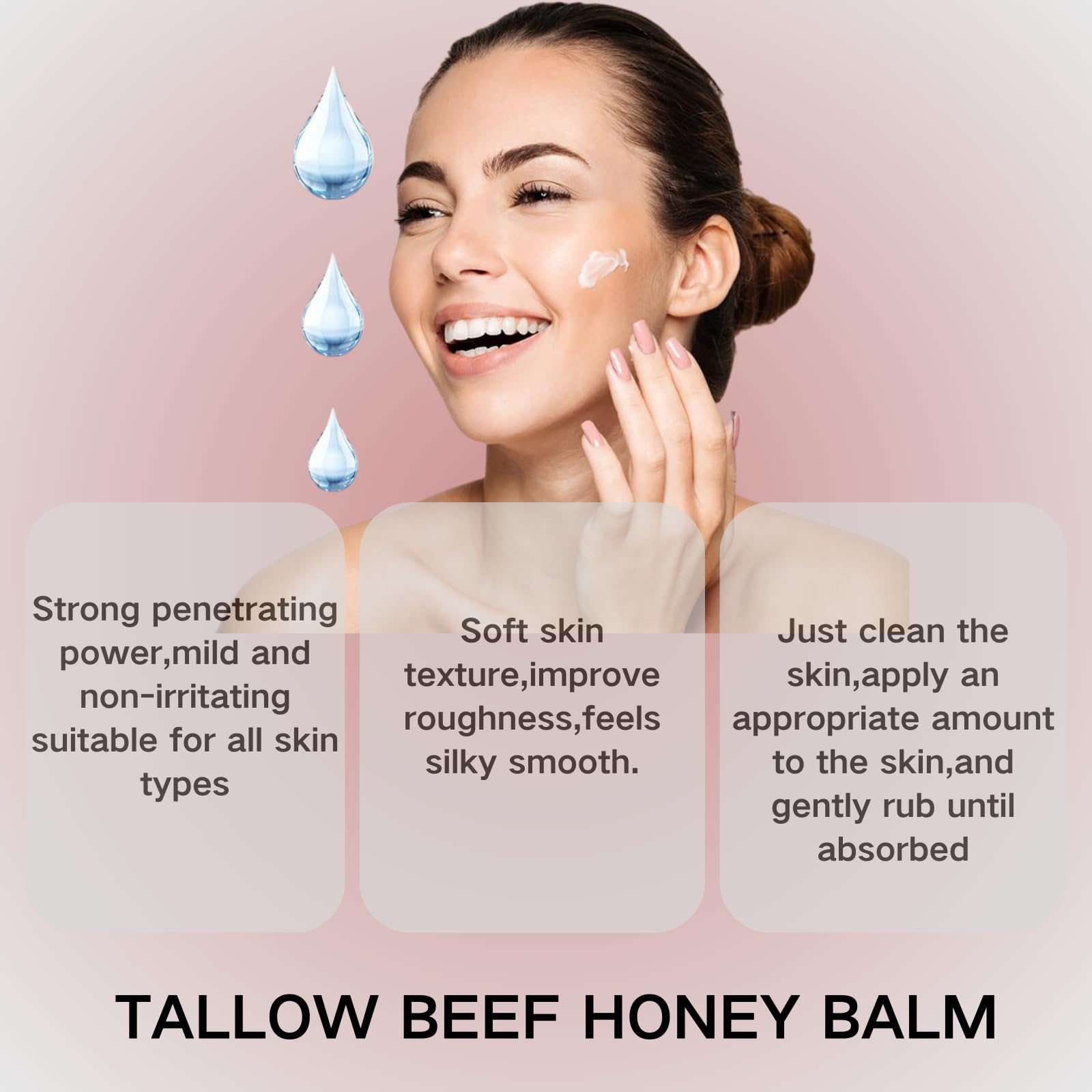 ADUTRY 2-Pack Whipped Tallow Honey Balm – Grass-Fed Face Moisturizer