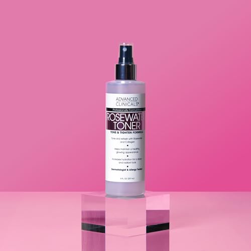 Advanced Clinicals Collagen + Rosewater Face Mist Toner – Alcohol-Free & Hydrating
