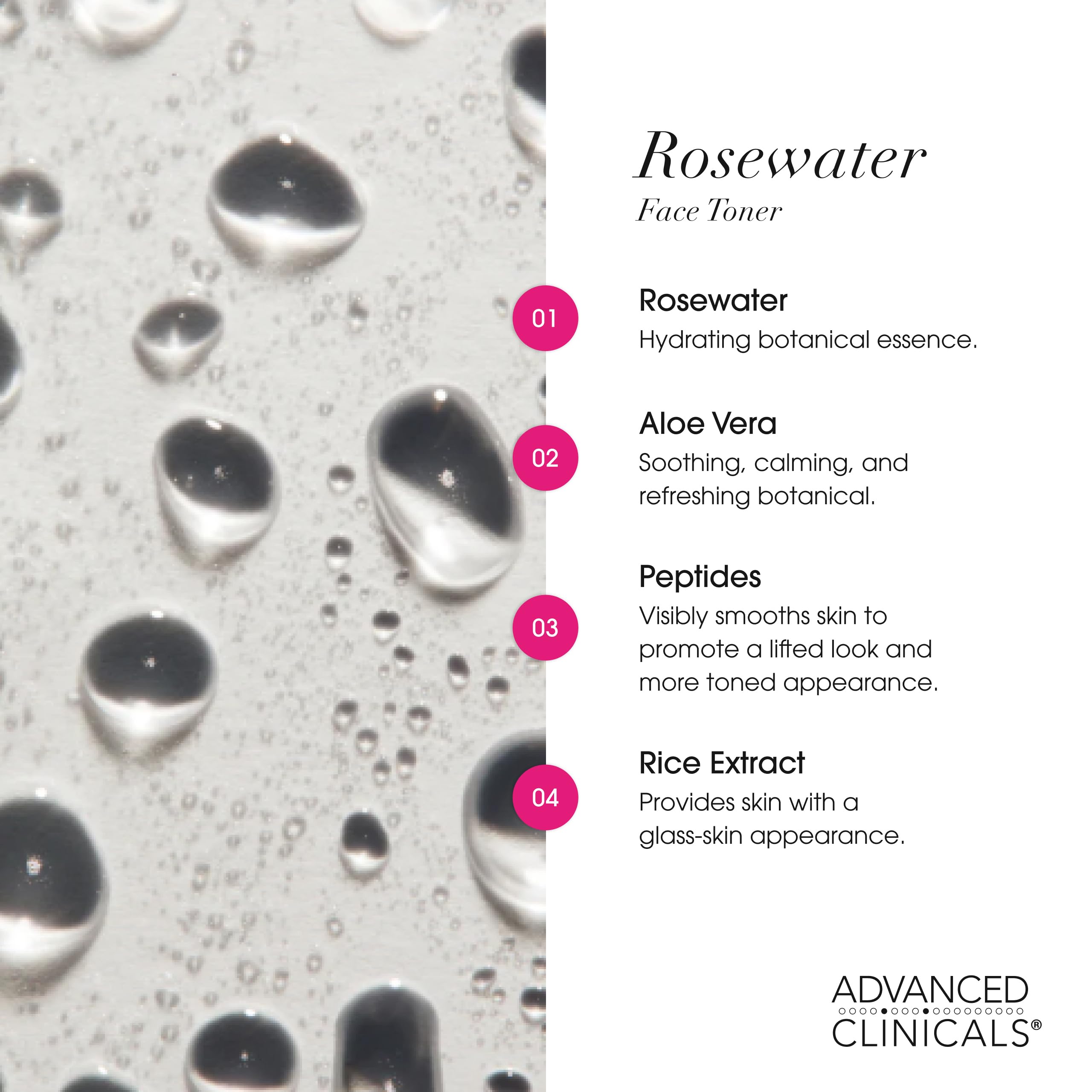 Advanced Clinicals Collagen + Rosewater Face Mist Toner – Alcohol-Free & Hydrating