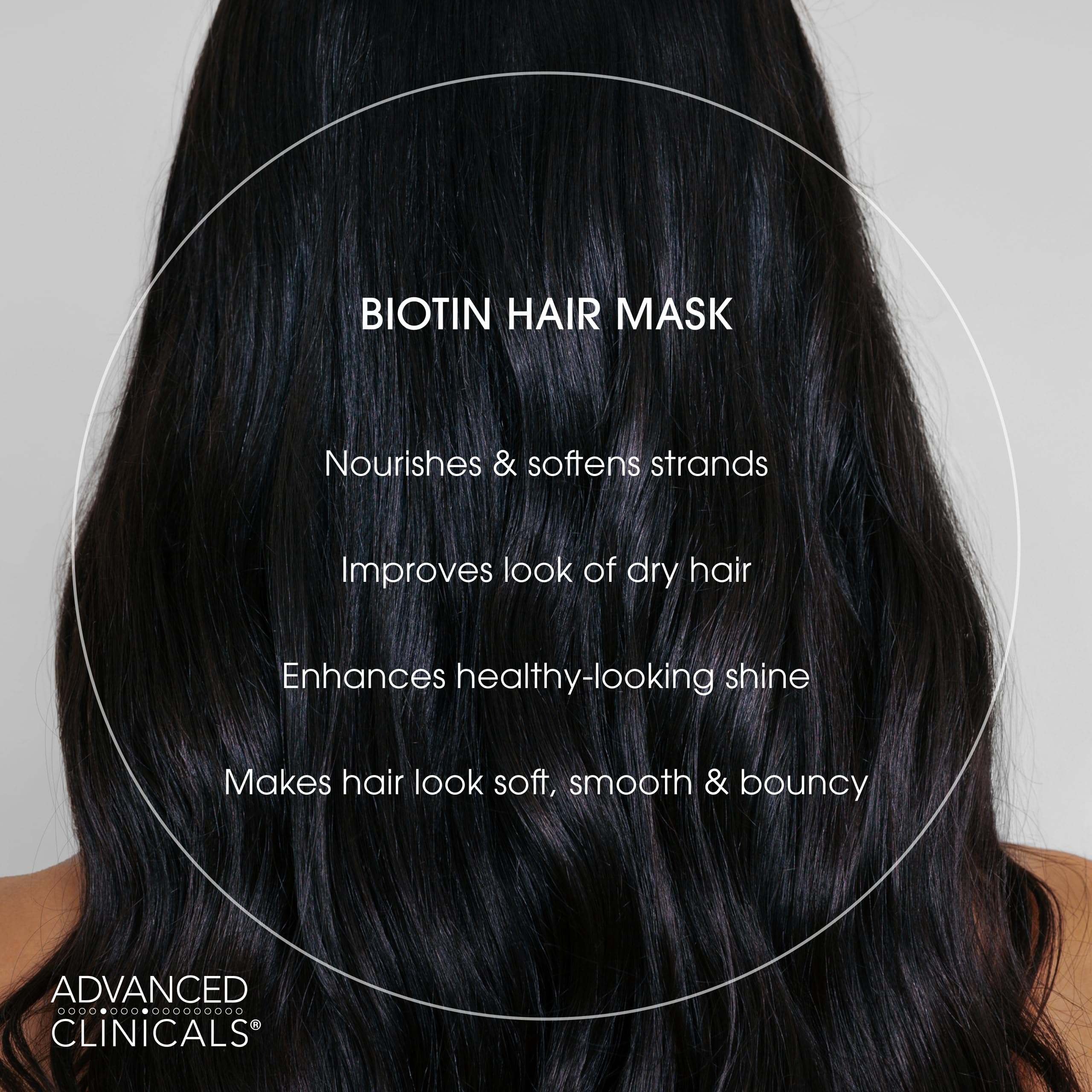 Advanced Clinicals Biotin Hair Mask – Anti-Breakage Deep Conditioning for Color-Treated Hair