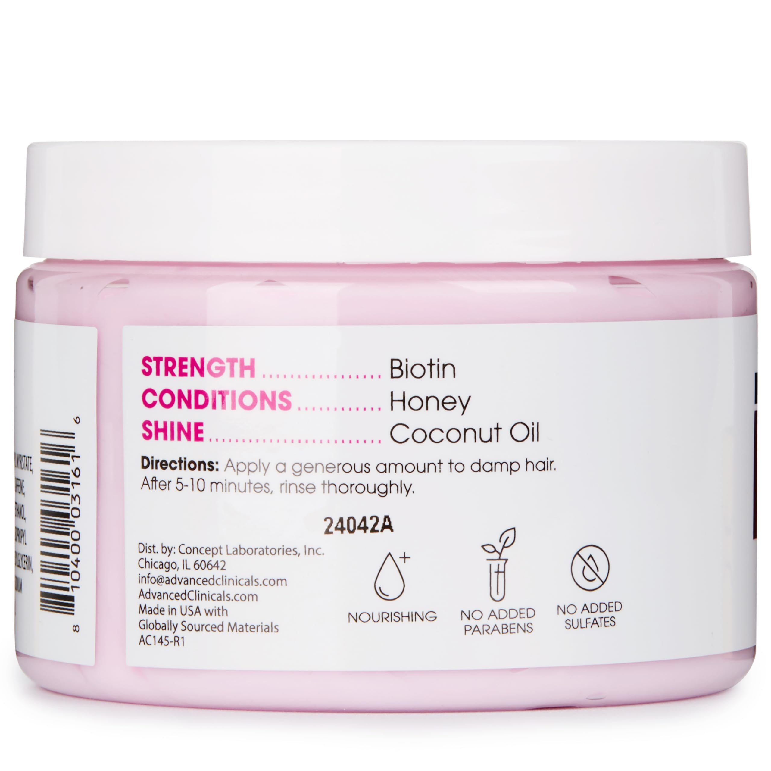 Advanced Clinicals Biotin Hair Mask – Anti-Breakage Deep Conditioning for Color-Treated Hair