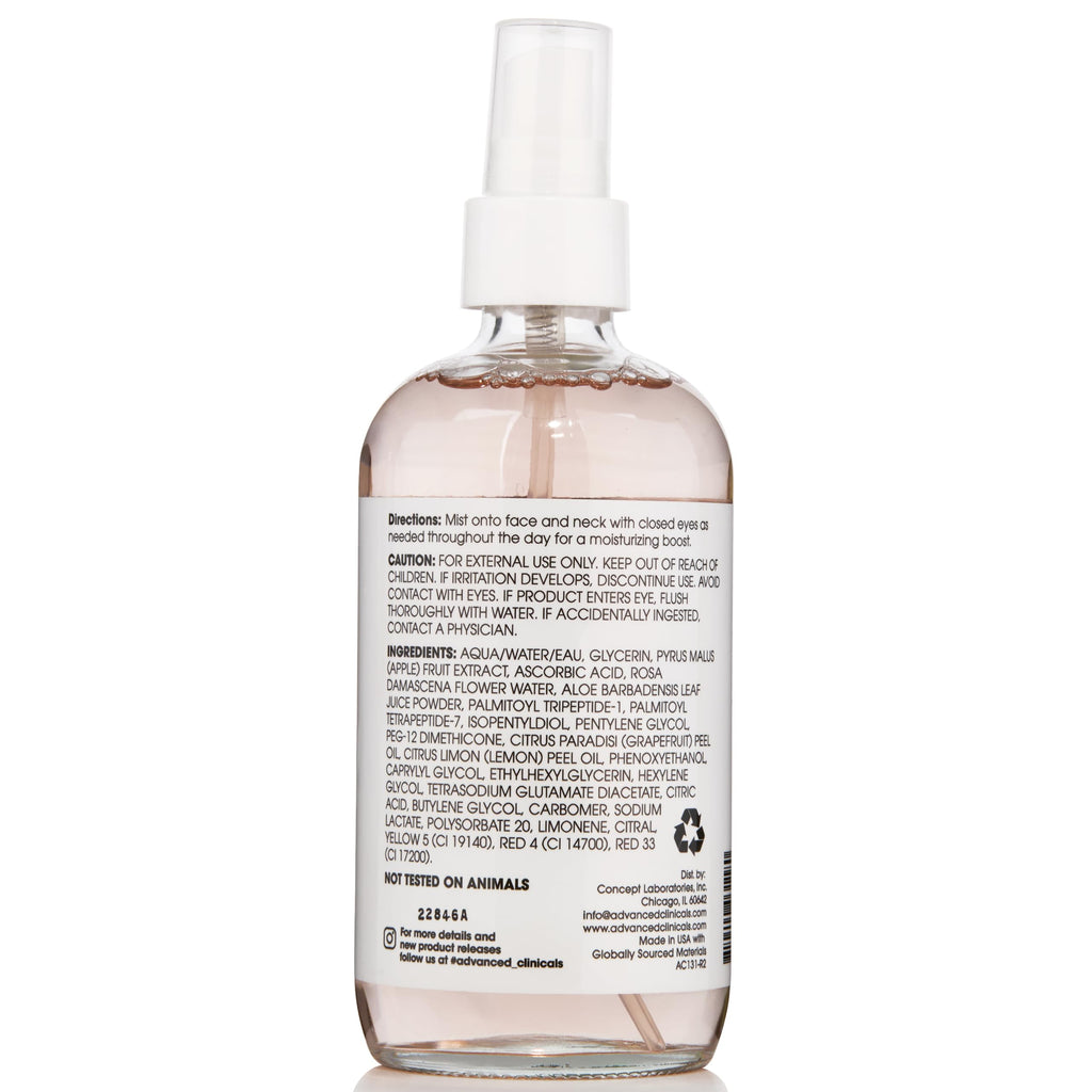 Advanced Clinicals Vitamin C Toner with Ferulic Acid & Rosewater – Antioxidant Facial Mist