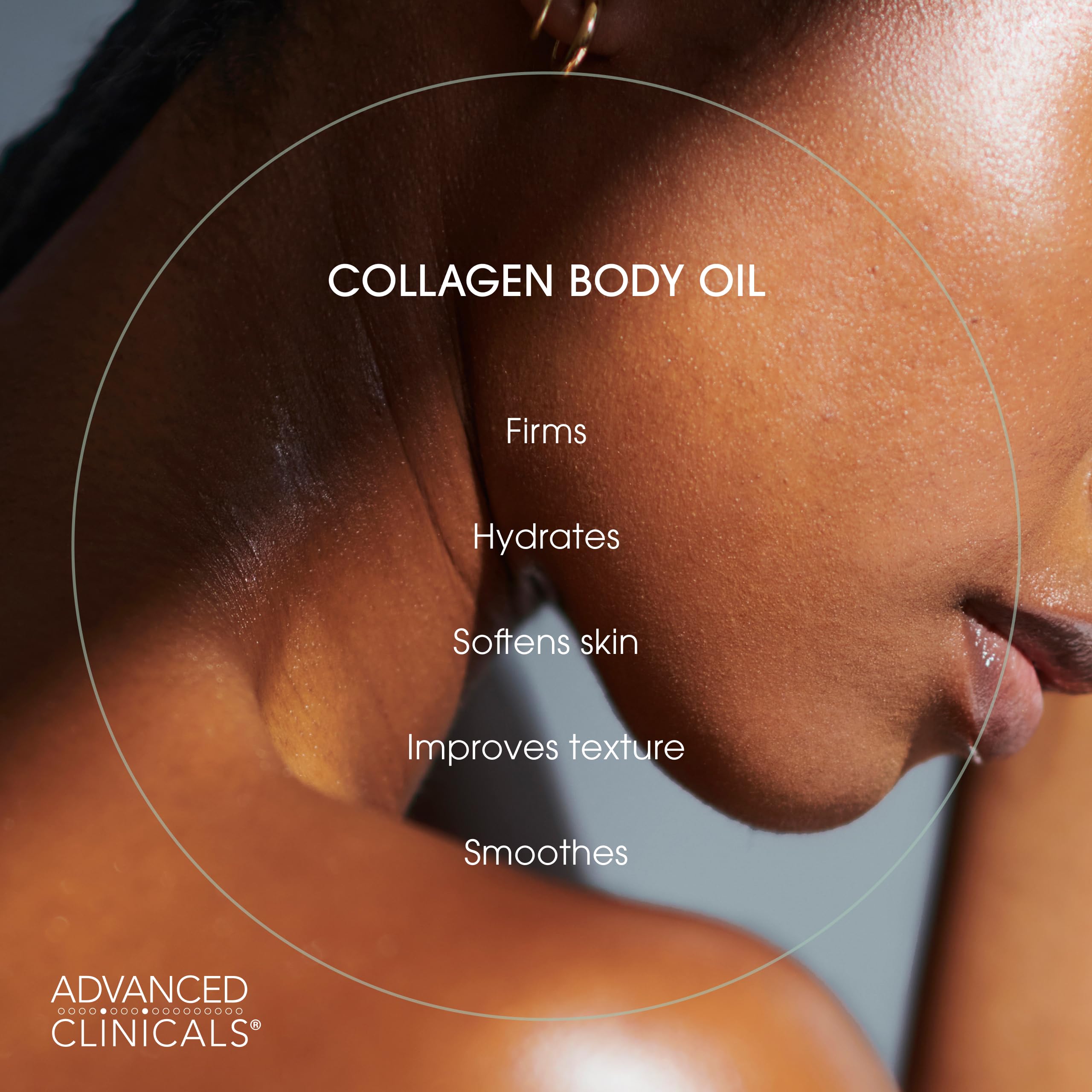 Advanced Clinicals Hydrating Collagen Oil – Body & Shower Moisturizer (12 oz)