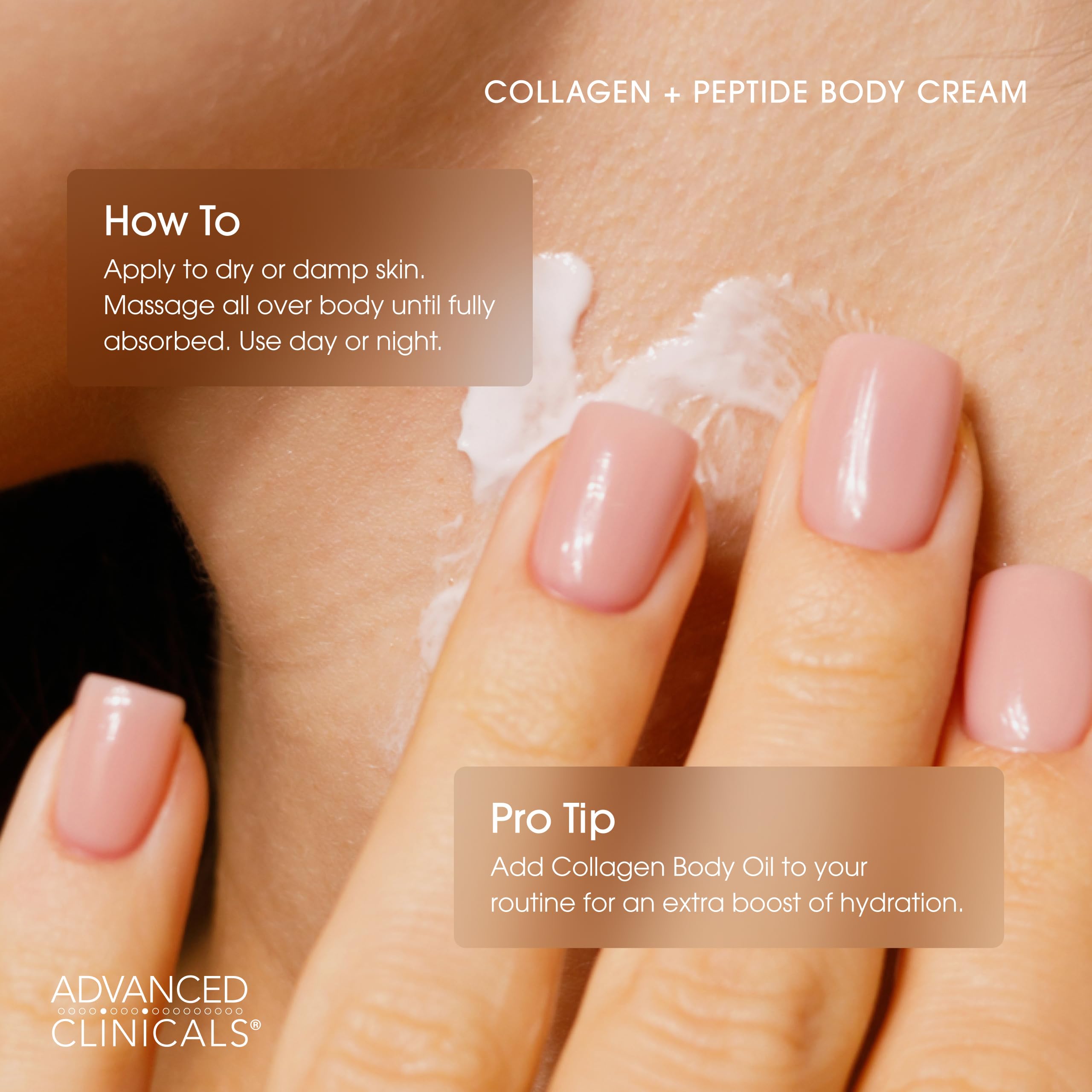 Advanced Clinicals Collagen Peptides Body Lotion & Face Moisturizer – 2-Pack