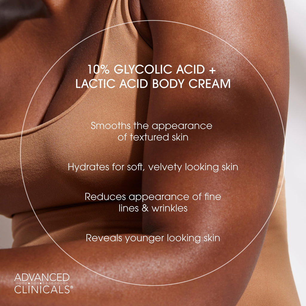 Advanced Clinicals Retinol Body Cream + 10% Glycolic-Lactic Lotion Set