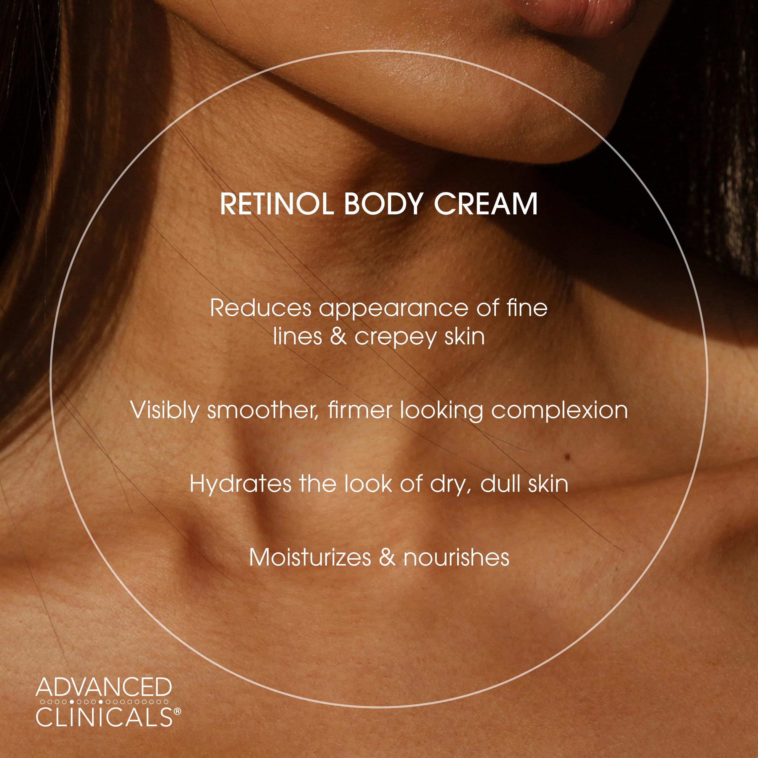 Advanced Clinicals Unscented Retinol Body Cream + Coconut Oil Body Lotion 2pc Set – Hydration, Firming, Crepey Skin