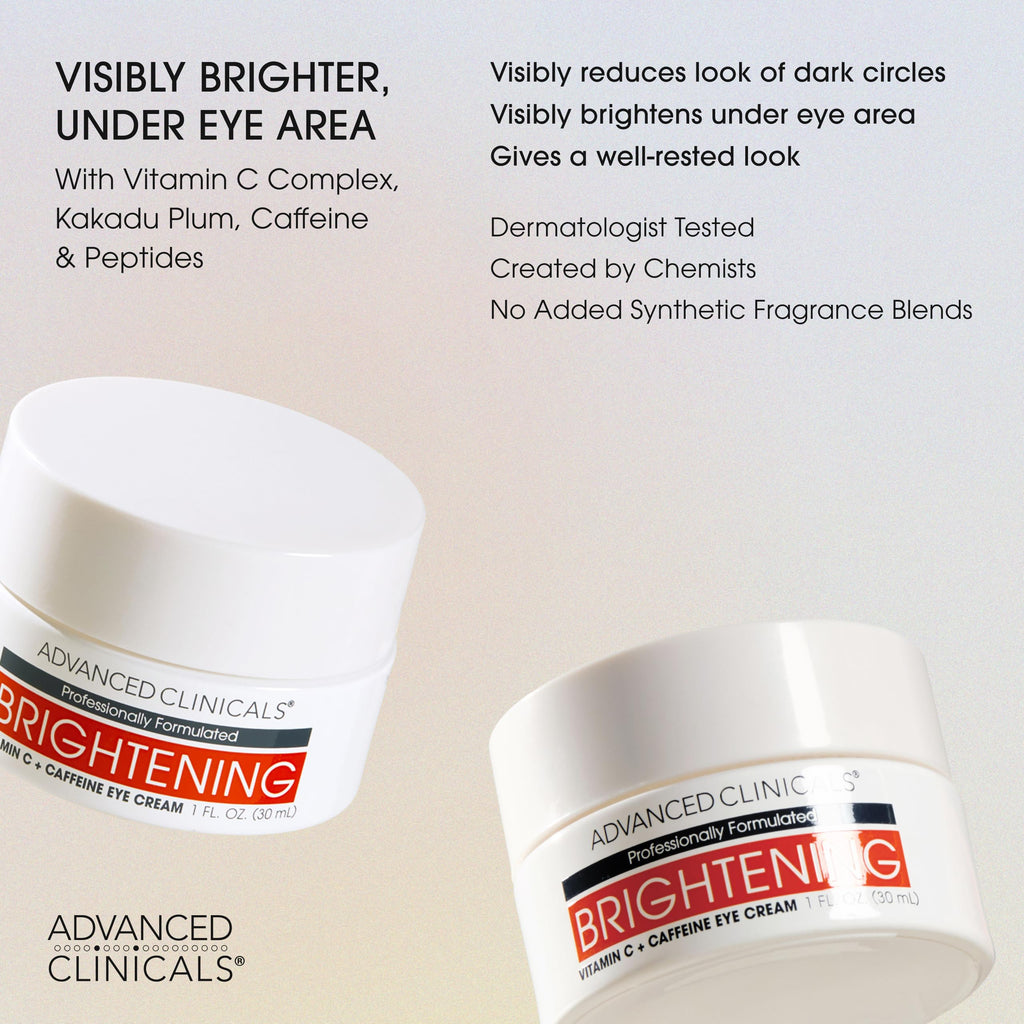 Advanced Clinicals Day-To-Night 6-Piece Skin Care Gift Box | Vitamin C Serum, Retinol Serums, Eye Creams & Travel Body Cream