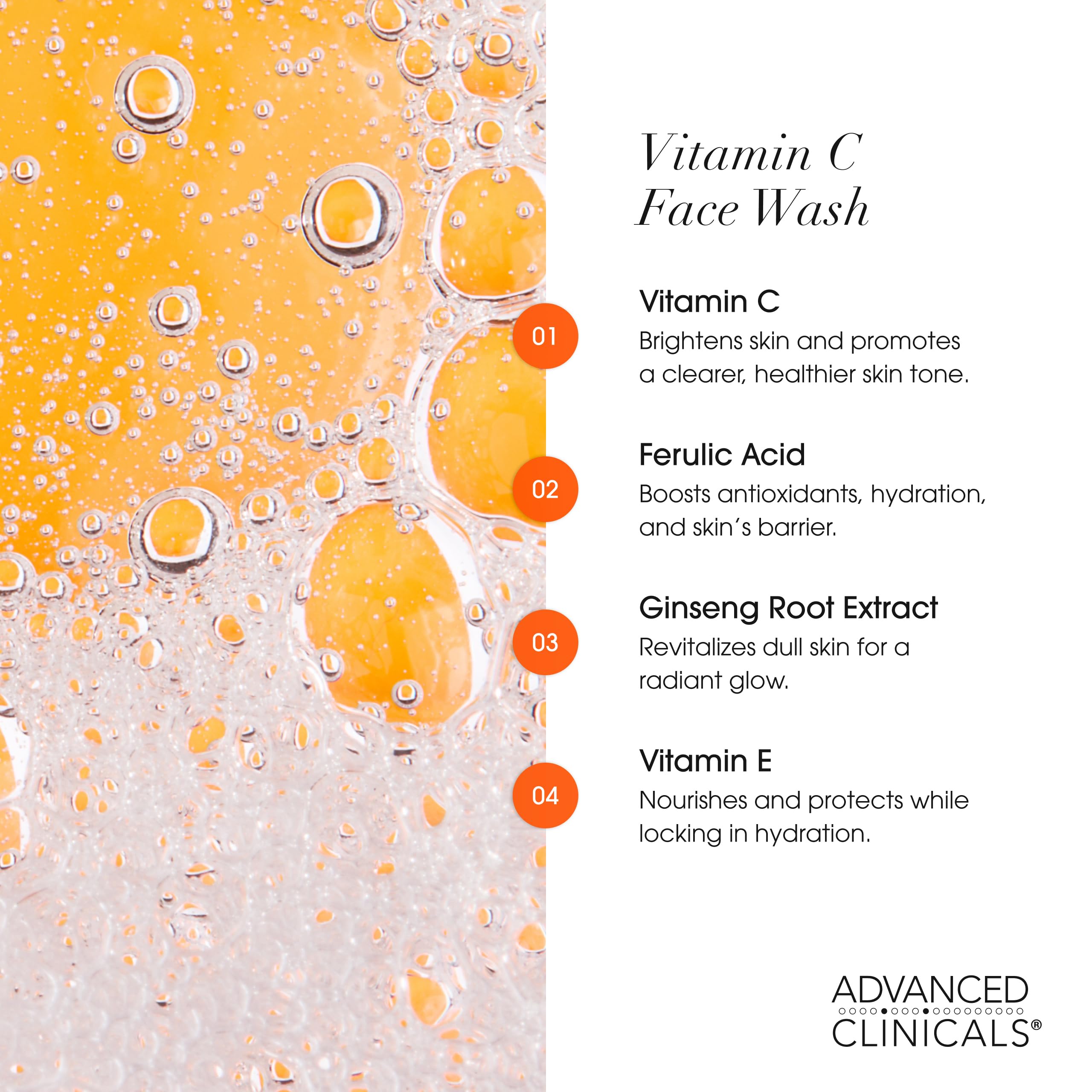 Advanced Clinicals Glow Getter 3-Pack Vitamin C Skin Care Set | Brightening Serum, Cleanser & Eye Cream