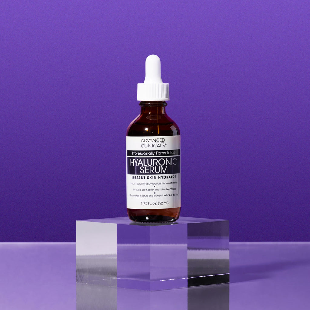 Advanced Clinicals Hyaluronic Acid Serum for Face | Hydrating Serum 2-Pack