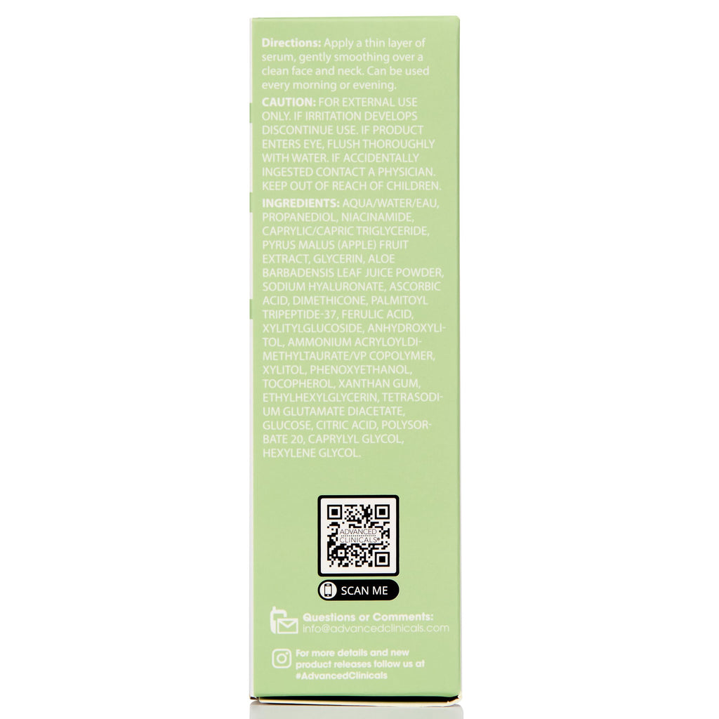 Advanced Clinicals Niacinamide Serum | 5% Niacinamide with Hyaluronic Acid, Ferulic & Aloe – 1.75 fl oz