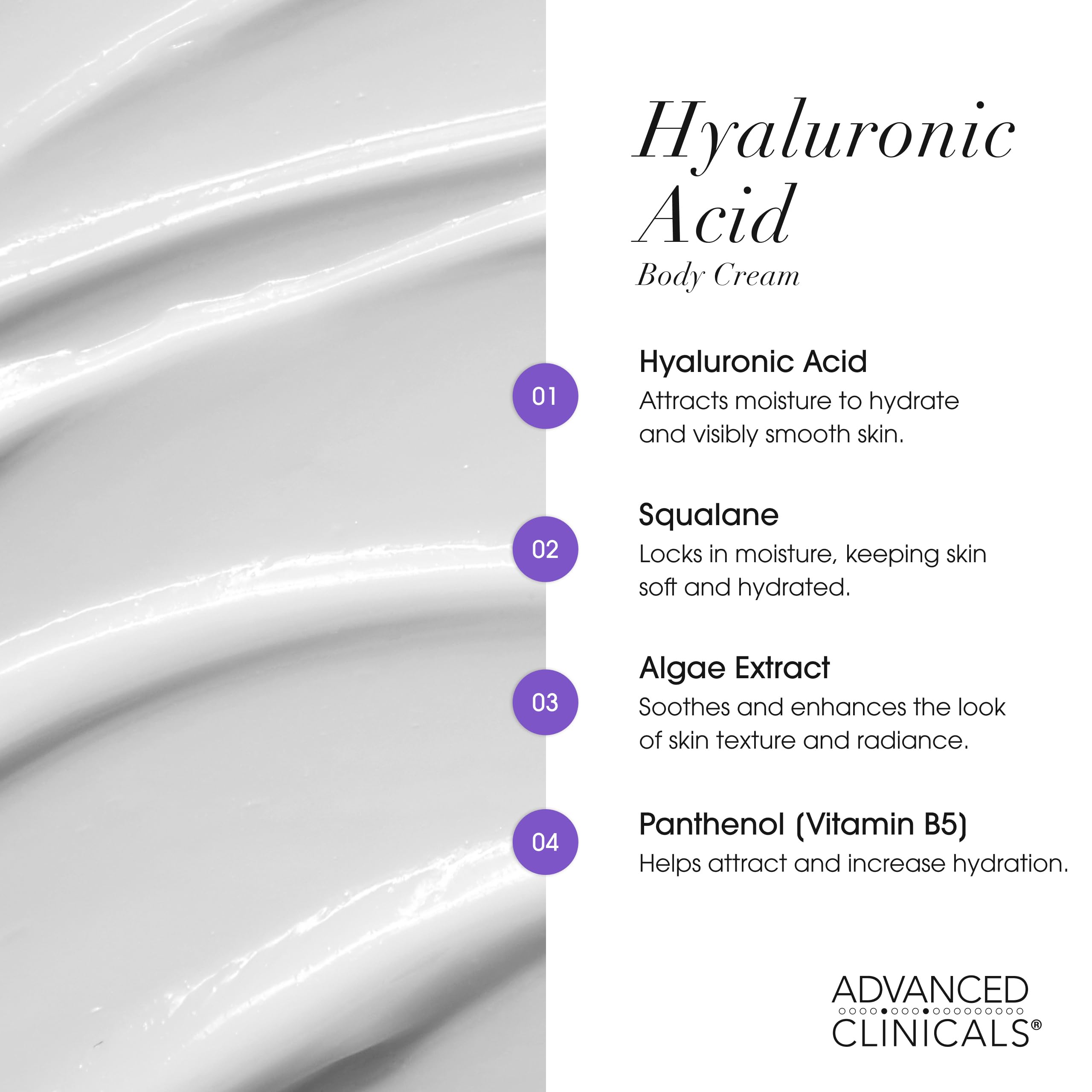 Advanced Clinicals Collagen Peptide Body Lotion and Hyaluronic Acid Moisturizer - 2pc Skincare Set