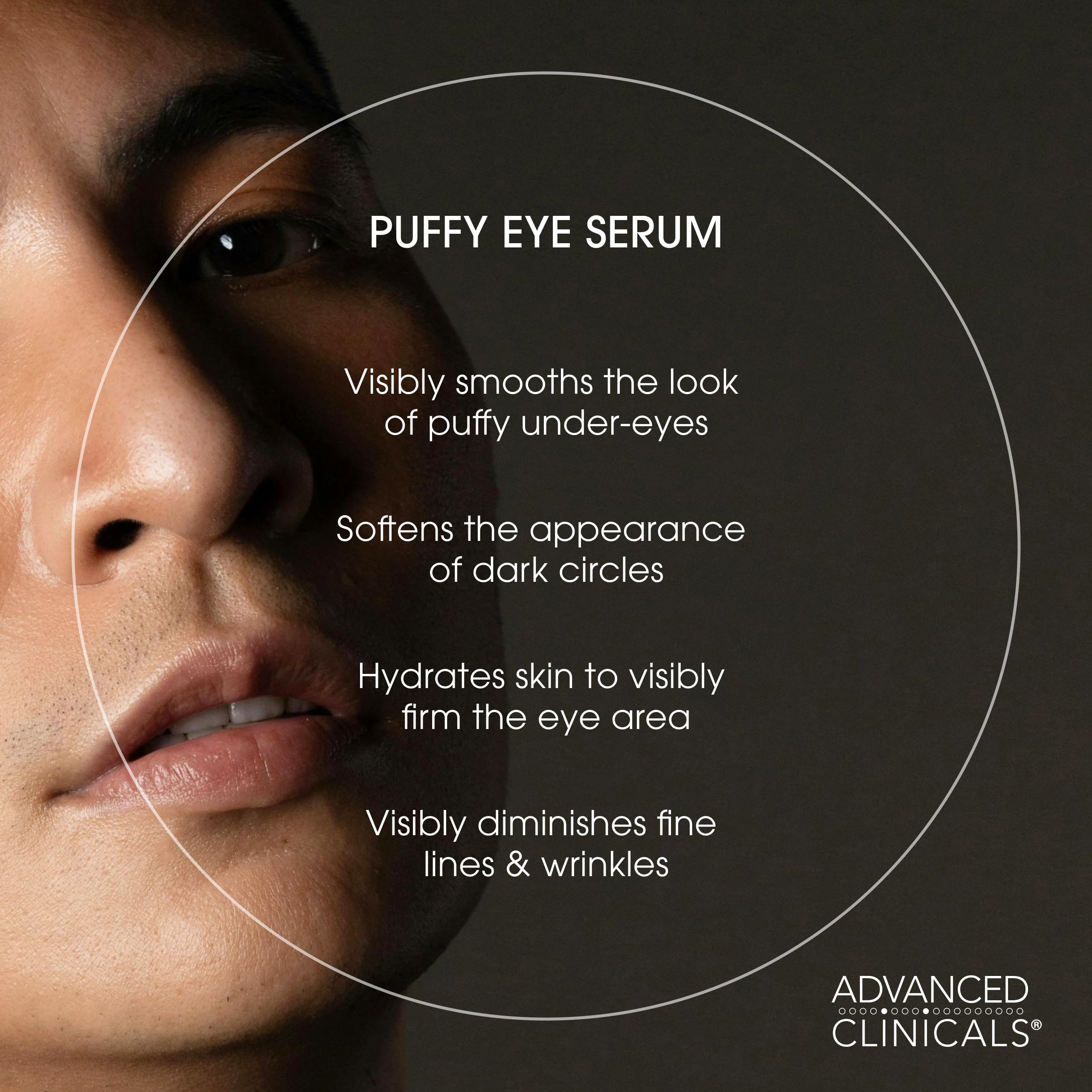 Advanced Clinicals Puffy Eye Serum – Vitamin C + Caffeine, Depuff & Brighten, 2-Pack