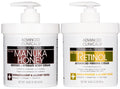 Advanced Clinicals Unscented Retinol Body Cream & Manuka Honey Body Lotion – 2pc Skincare Set