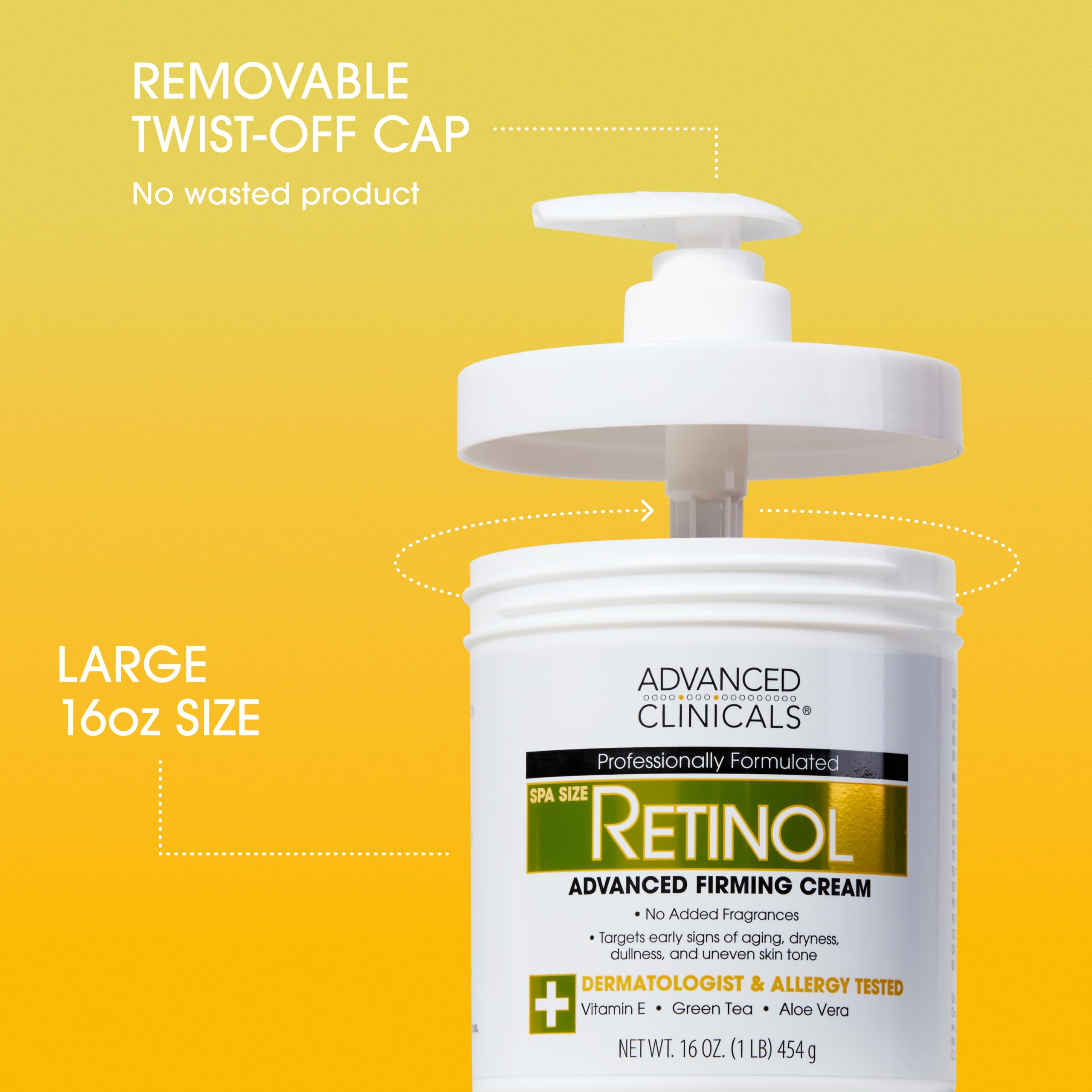 Advanced Clinicals Retinol Eye Cream + Retinol Body Lotion Set – Fragrance Free 2pc