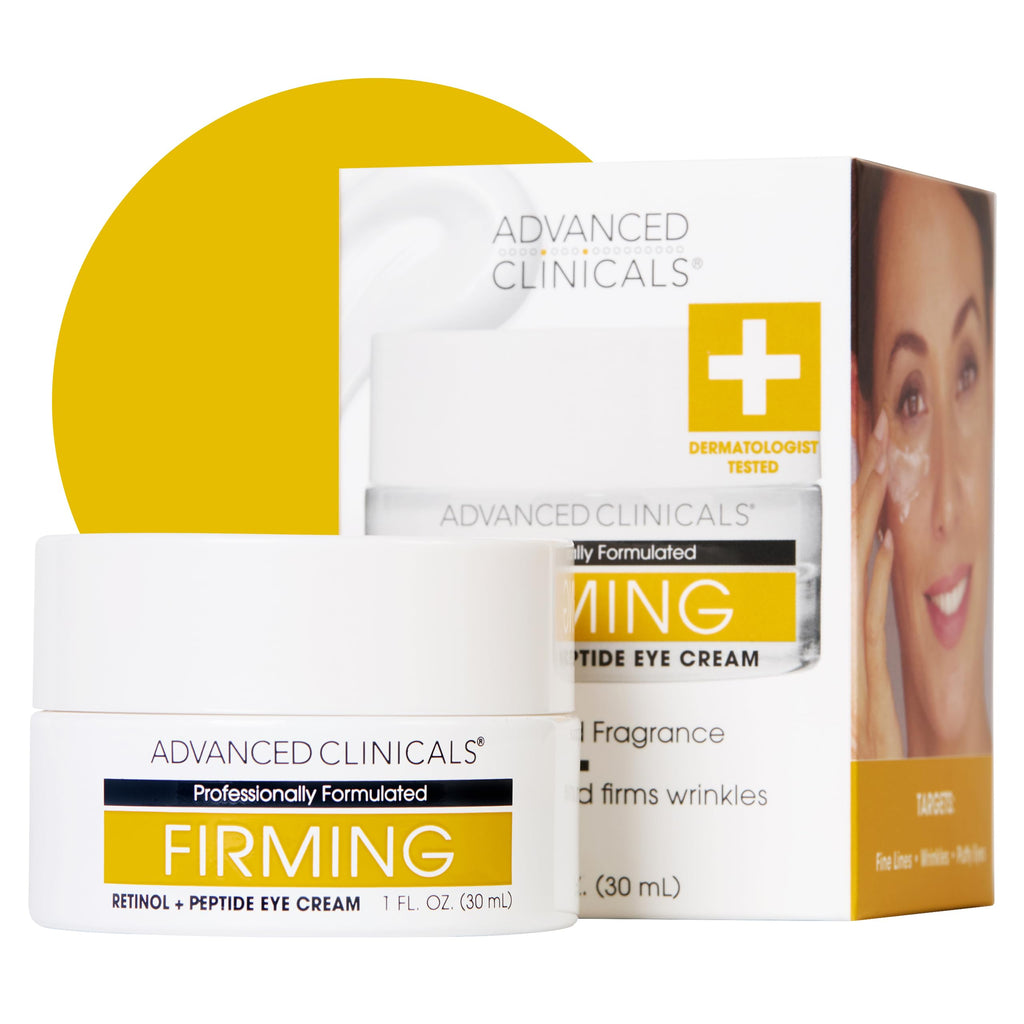 Advanced Clinicals Retinol Eye Balm + Peptides — Under-Eye Anti-Aging Cream, 1 Fl Oz