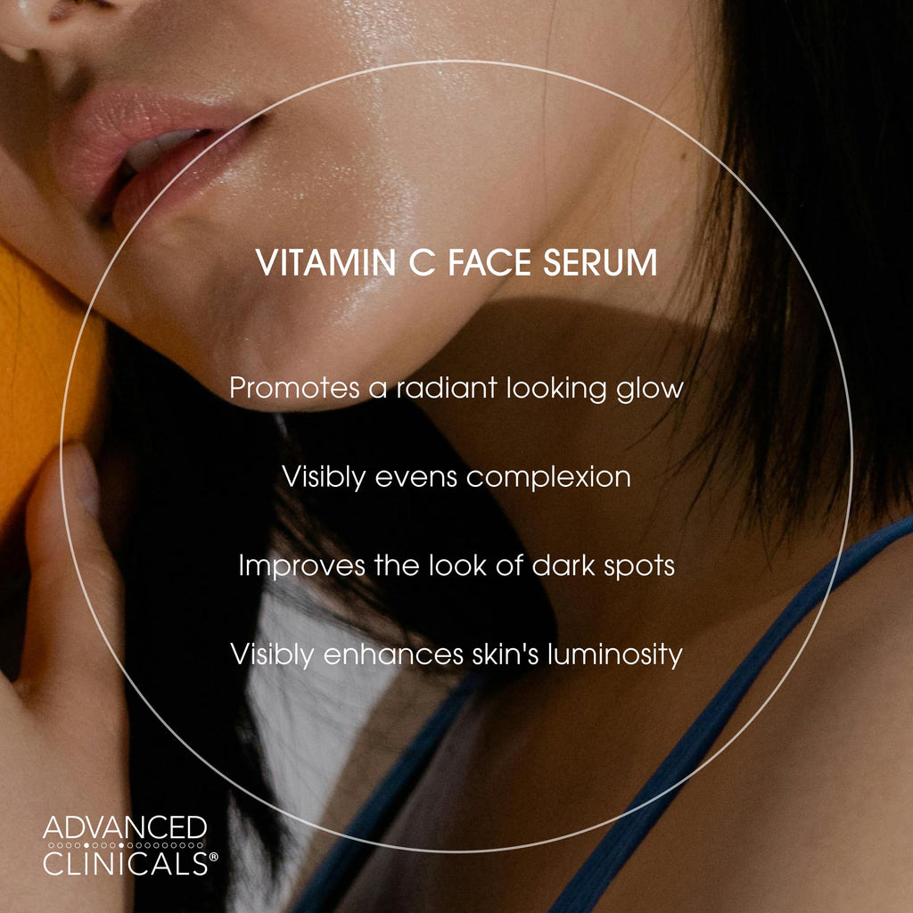 Advanced Clinicals 3 Pack Face Serum Essentials Set | Vitamin C Brightening, Retinol Firming, Hyaluronic Hydration