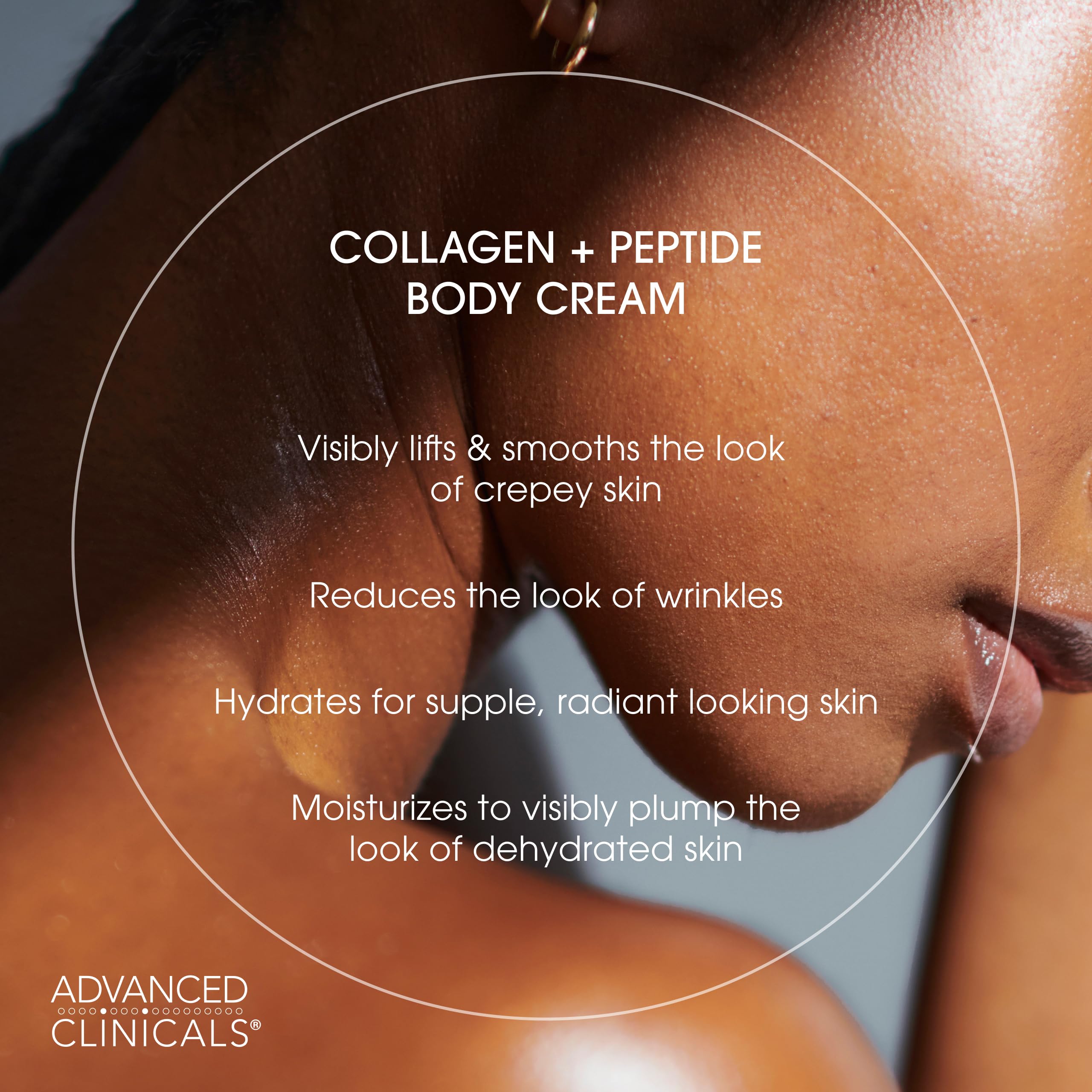 Advanced Clinicals Collagen Peptide Body Lotion and Hyaluronic Acid Moisturizer - 2pc Skincare Set