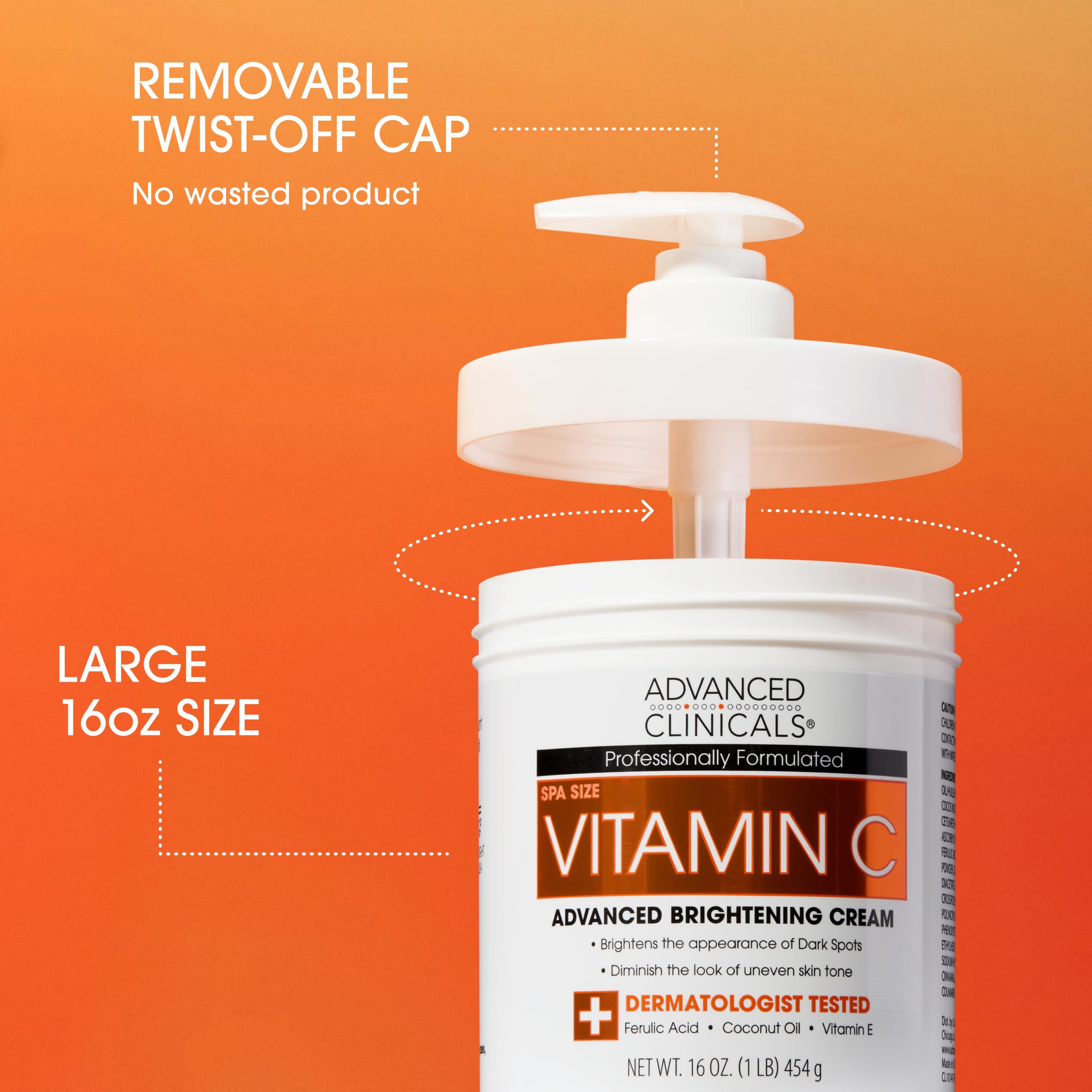 Advanced Clinicals Vitamin C 2pc Set: Brightening Body Cream & Face Gel Cream
