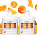 Advanced Clinicals Vitamin C Cream Body Lotion | Visibly Brightening Moisturizer, 2-Pack