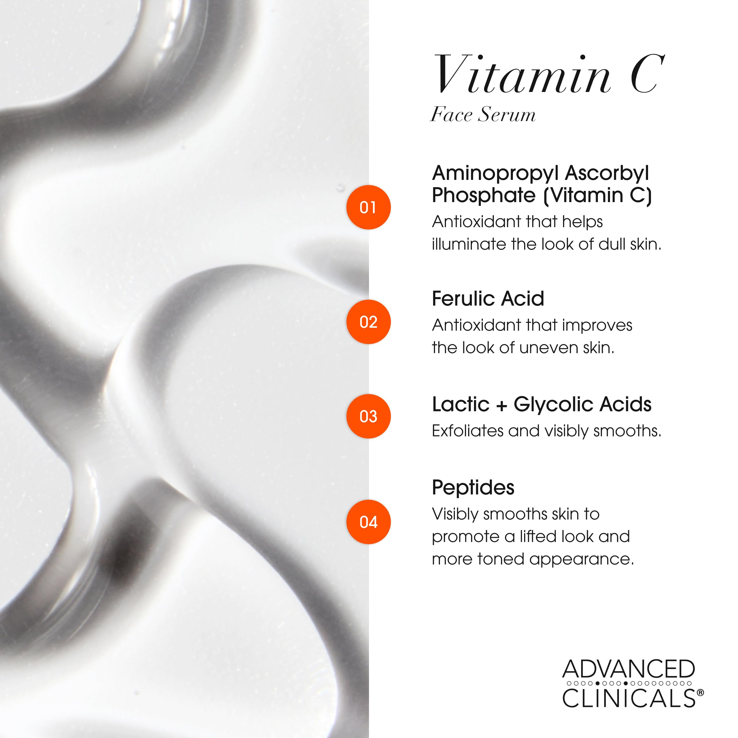 Advanced Clinicals 3pc Retinol, Vitamin C & Hyaluronic Acid Serum Set – Anti-Aging, Brightening & Hydration