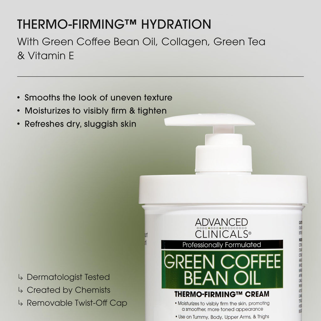 Advanced Clinicals Retinol Body Cream + Green Coffee Bean Oil Thermo – Firming 2pc Set