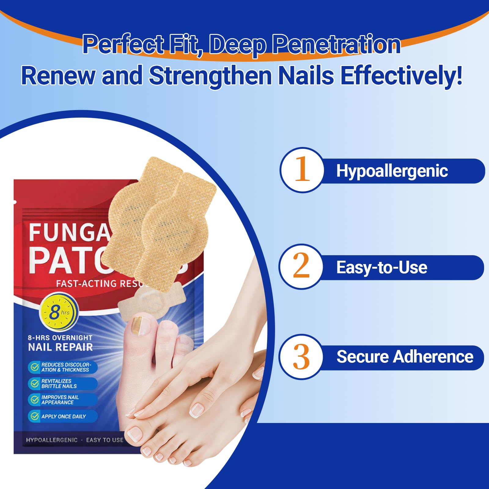 Aedydyce Toenail Fungus Treatment Extra Strength – 42 Patches (Two Packs of 21)