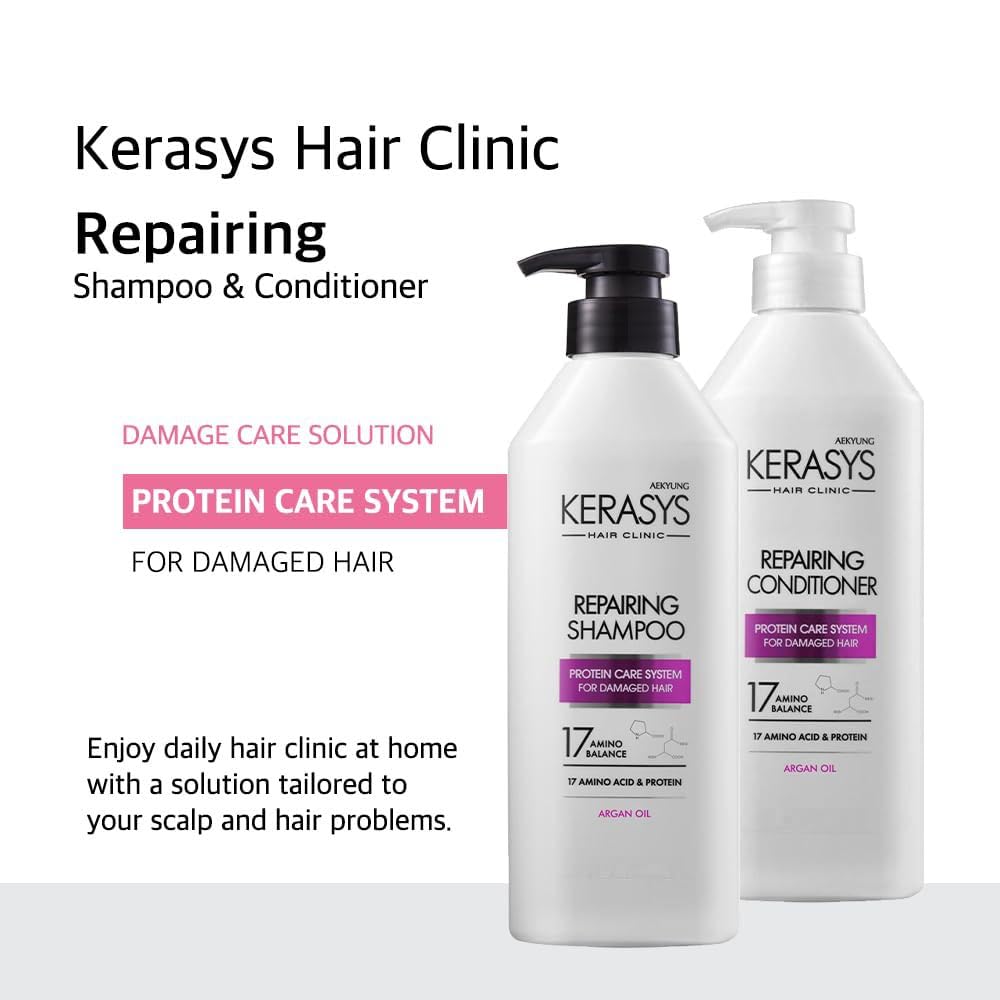Aekyung Kerasys Repairing Shampoo & Conditioner (600ML) – Hair Repair & Hydration