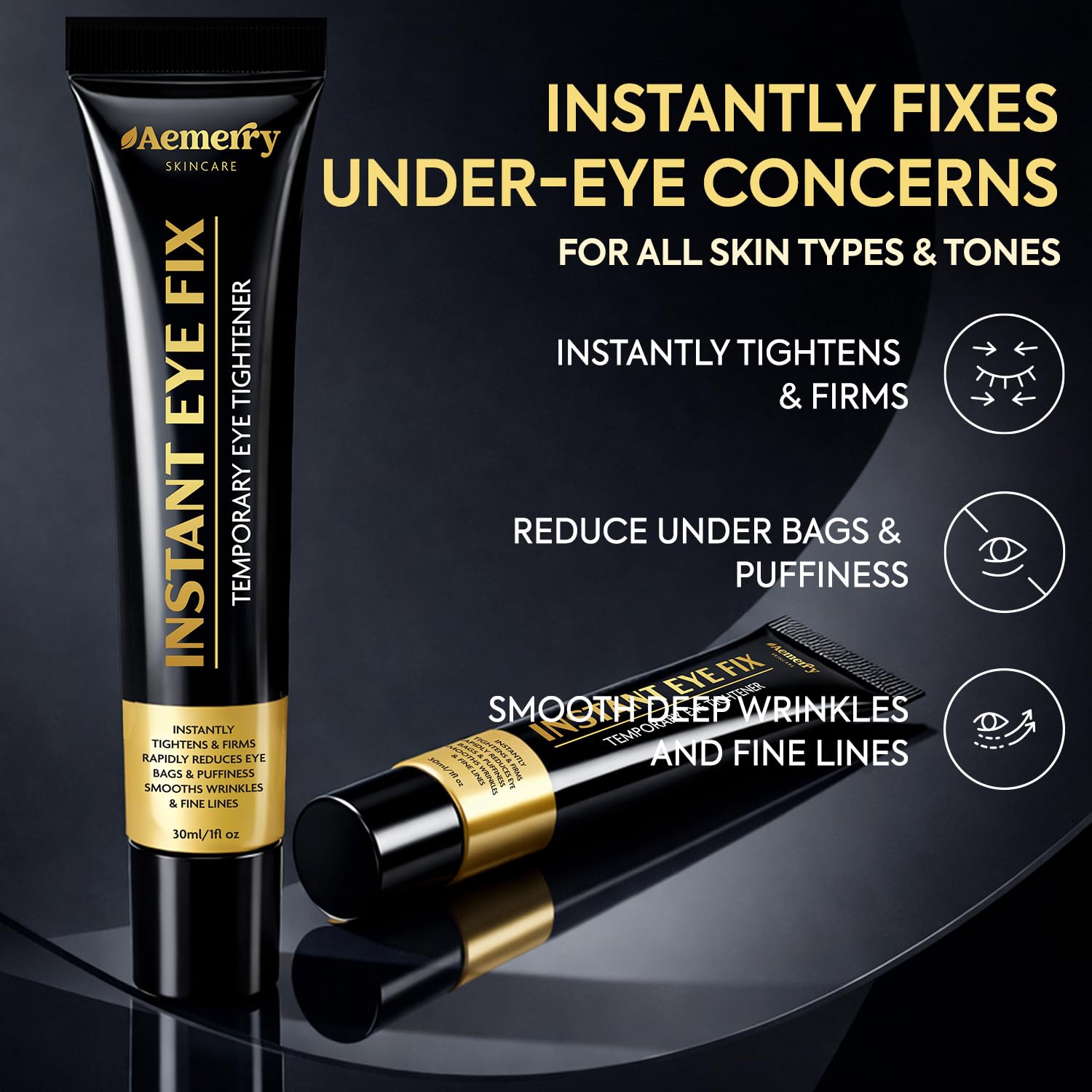 Aemerry Instant Eye Tightener Cream — Quick Lift, Puffiness & Lines (1 oz)