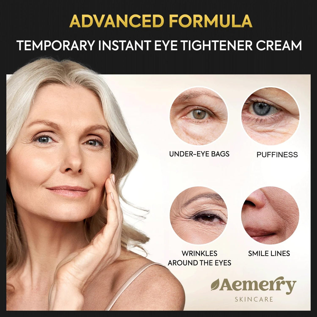 Aemerry Temporary Instant Eye Tightener Cream – Firms, Lifts & Smooths Under-Eye & Face (1 oz)