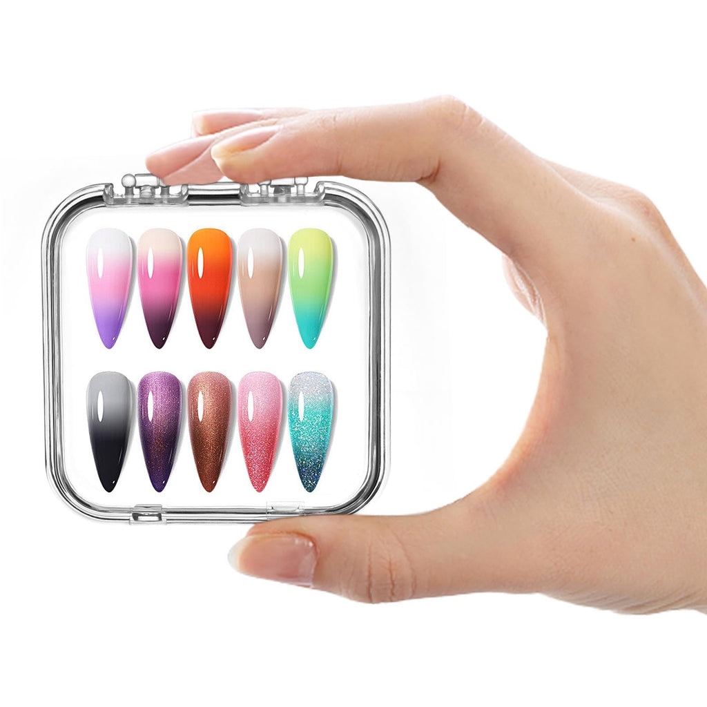 Aemygo 48-Set Press On Nail Storage Box – Clear Acrylic Display Case with Snap Closure