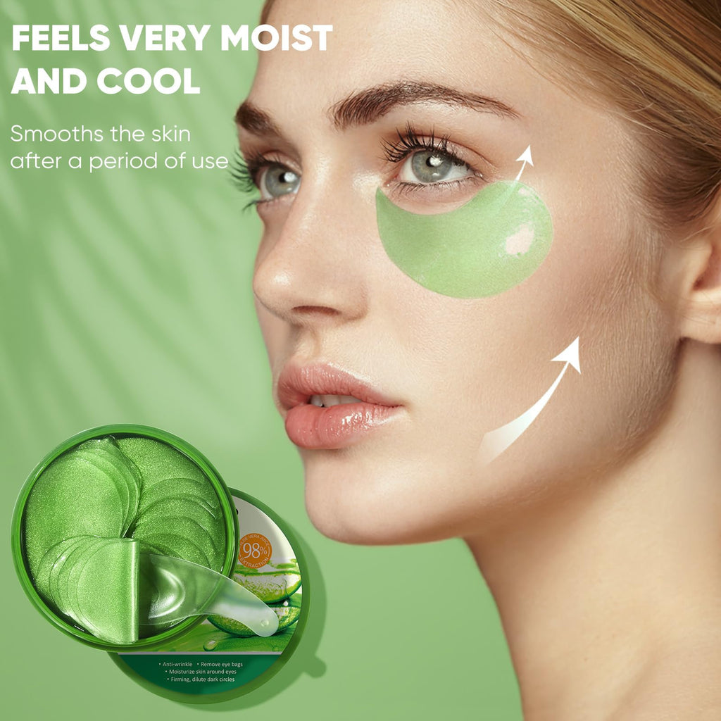 Aero Zen Aloe Vera Eye Mask (120 pcs) – Hydration, Puffiness & Dark Circle Support
