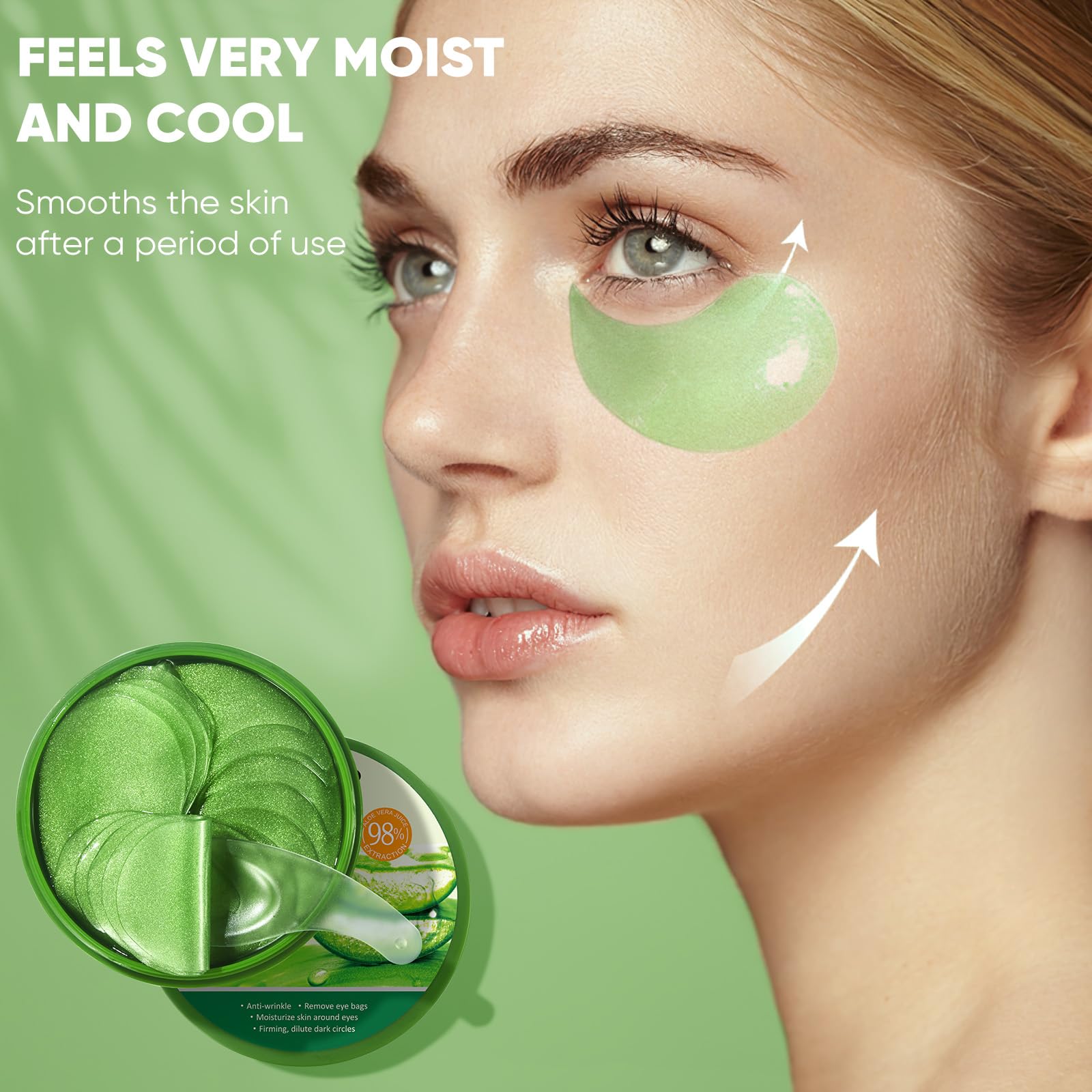 Aero Zen Aloe Vera Eye Mask (120 pcs) – Hydration, Puffiness & Dark Circle Support