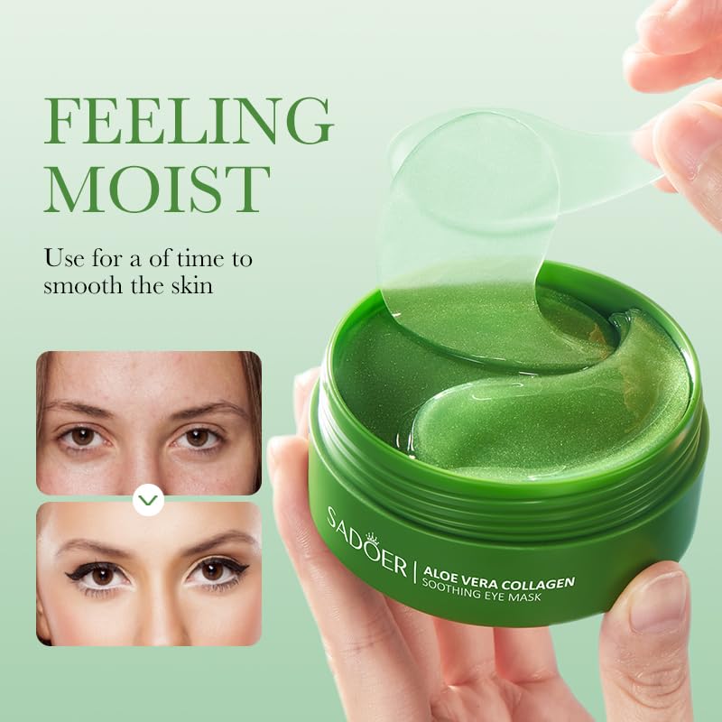 Aero Zen Aloe Vera Eye Mask (120 pcs) – Hydration, Puffiness & Dark Circle Support