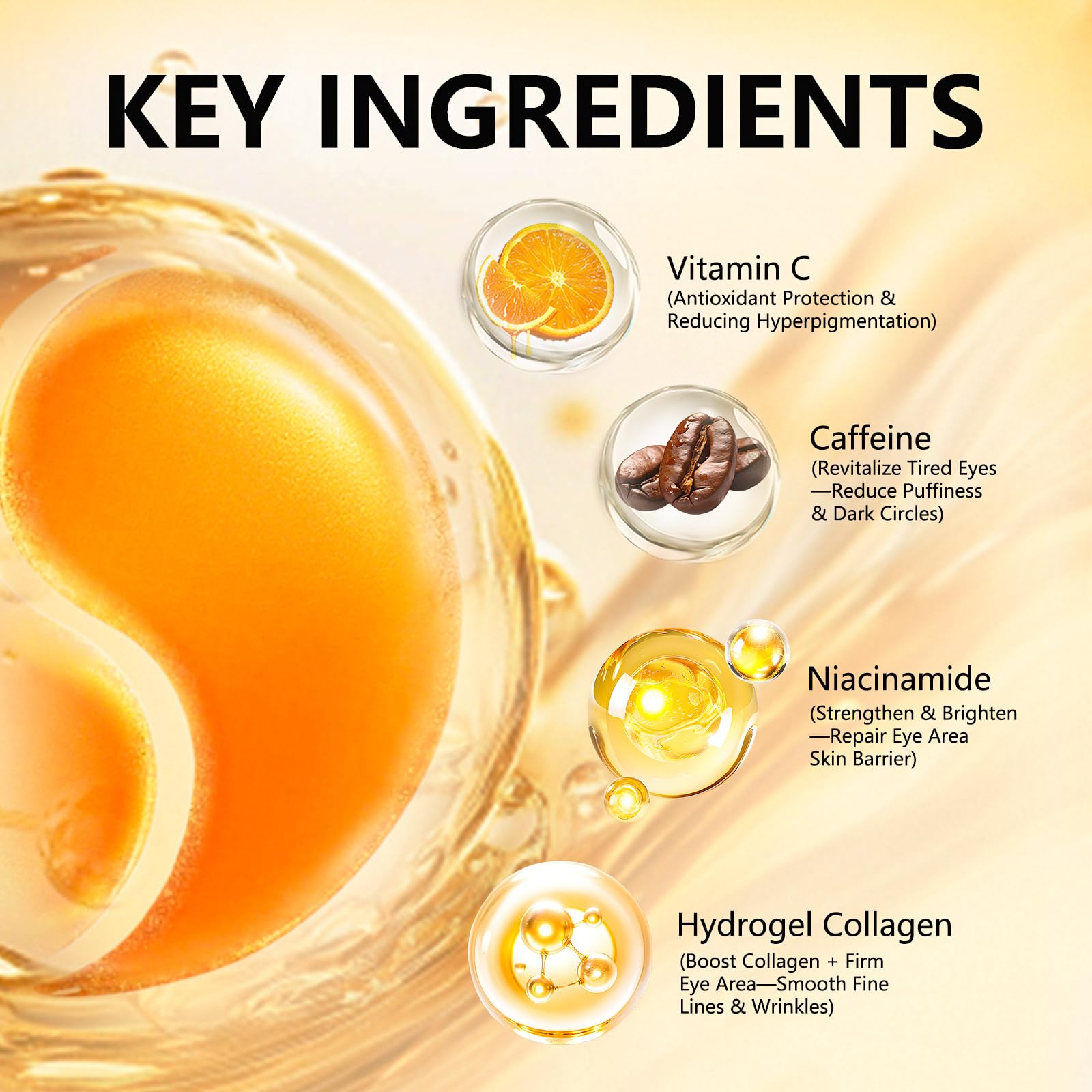 Aeryea Under Eye Patches - Vitamin C & Caffeine (30 Pairs)