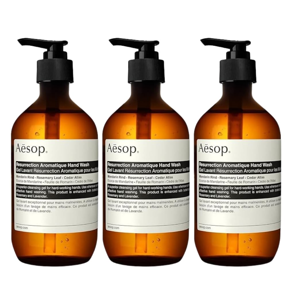 Aesop Resurrection Aromatique Hand Wash | Hydrating Citrus & Herbaceous Cleanser – 3 × 500mL