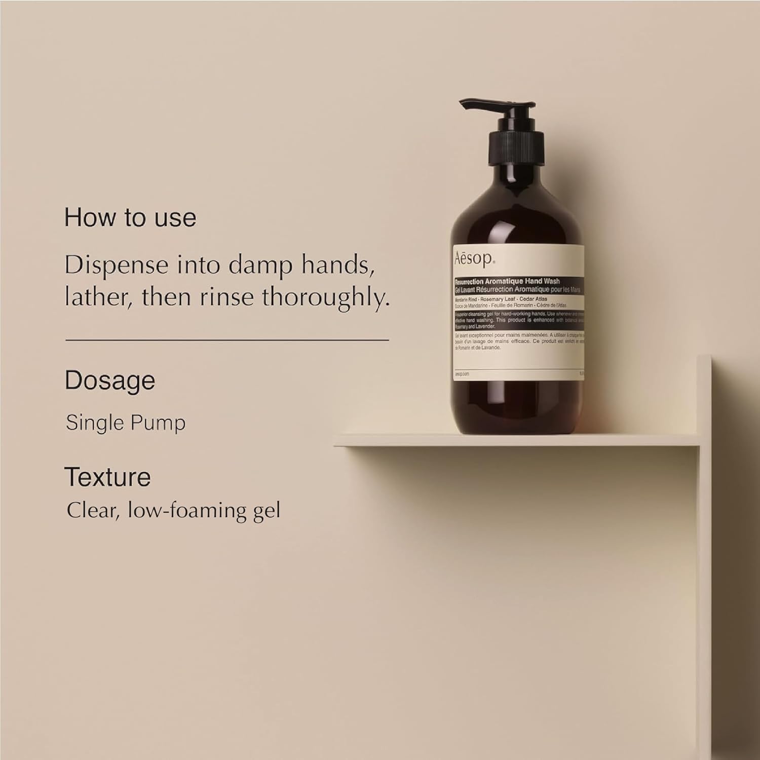 Aesop Resurrection Aromatique Hand Wash Refill — Gentle Cleanser (3 x 500mL)