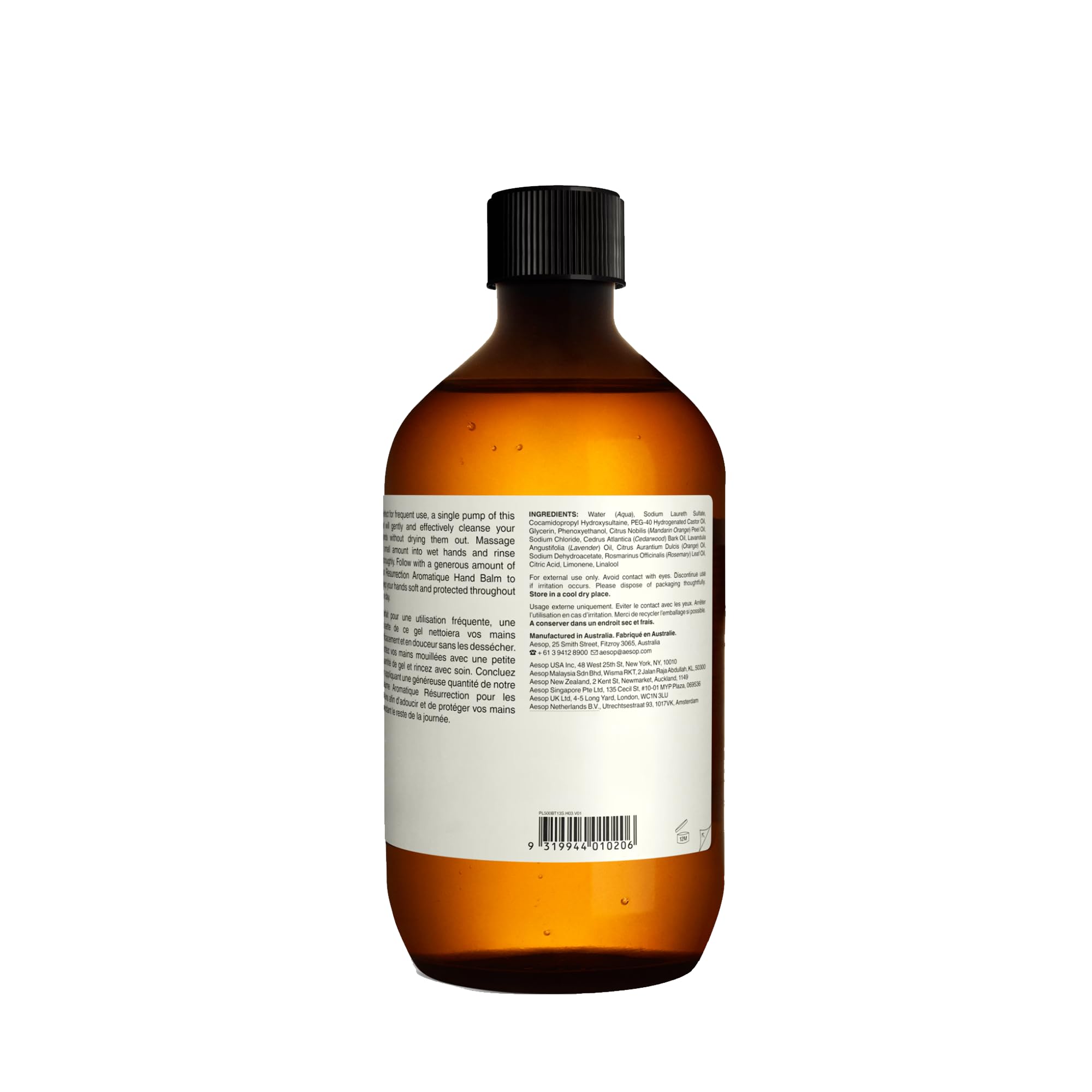 Aesop Resurrection Aromatique Hand Wash Refill — Gentle Cleanser (3 x 500mL)