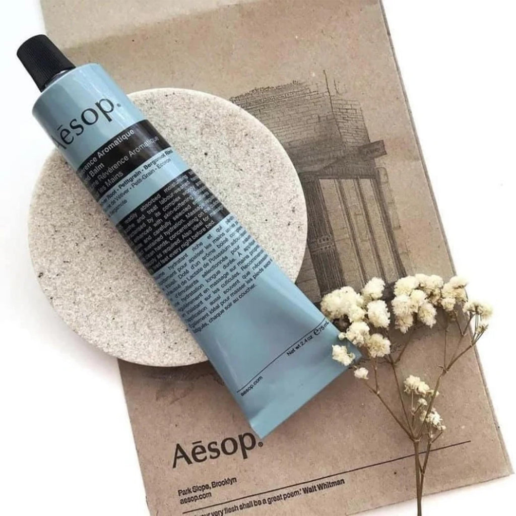 Aesop Reverence Aromatique Hand Balm Duo – Travel-Size Hydration with Macadamia & Shea