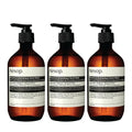 Aesop Reverence Aromatique Hand Wash | Exfoliating Cleanser, Woody & Smoky | Pack of 3 (500 mL each)