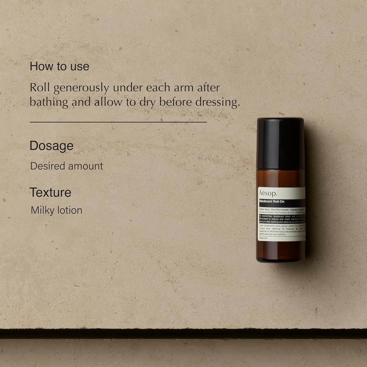 Aesop Roll-On Deodorant – Alcohol & Aluminum Free (1.6 oz / 50 mL) Pack of 2