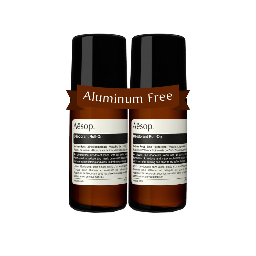 Aesop Roll-On Deodorant – Alcohol & Aluminum Free (1.6 oz / 50 mL) Pack of 2