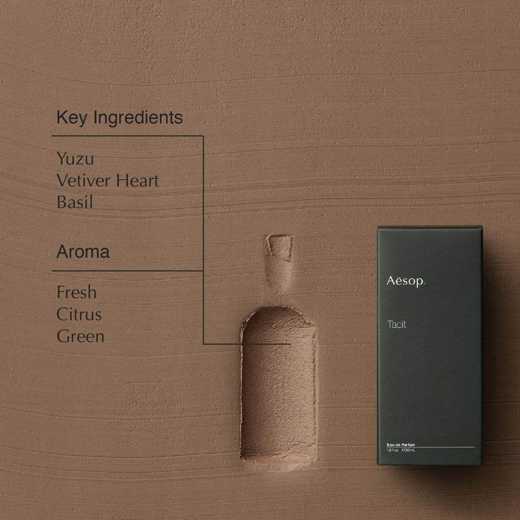 Aesop Tacit Eau de Parfum – Yuzu, Basil & Vetiver | Unisex, 1.6 fl oz