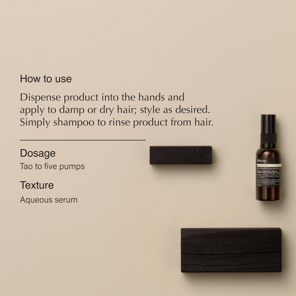 Aesop Tame Hair Serum | Smooth Flyaways & Frizz — Lightweight, Non-Sticky Formula | 2 oz / 60 mL