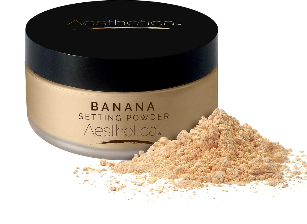 Aesthetica Banana Loose Setting Powder – Matte Finish with Velour Puff
