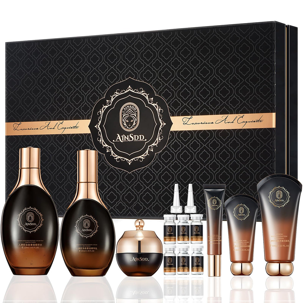 AESTHTANY 12-Piece Anti-Aging Skincare Set — Hydration, Firming & Brightening Kit