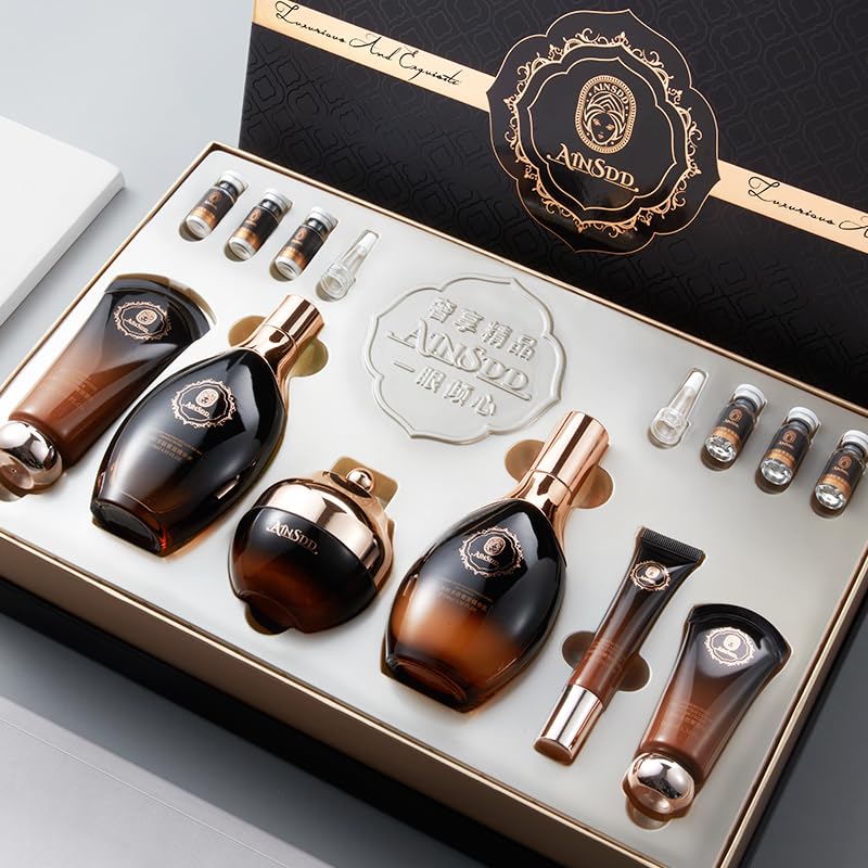 AESTHTANY 12-Piece Anti-Aging Skincare Set — Hydration, Firming & Brightening Kit