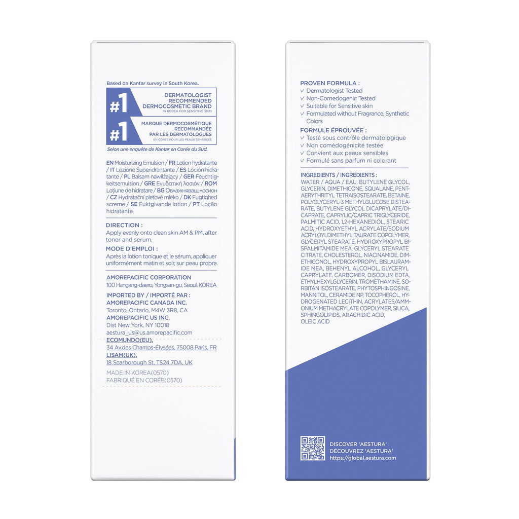 AESTURA ATOBARRIER365 Lightweight Moisturizer with Ceramides | Barrier Support + Hydration for Dry, Normal & Sensitive Skin